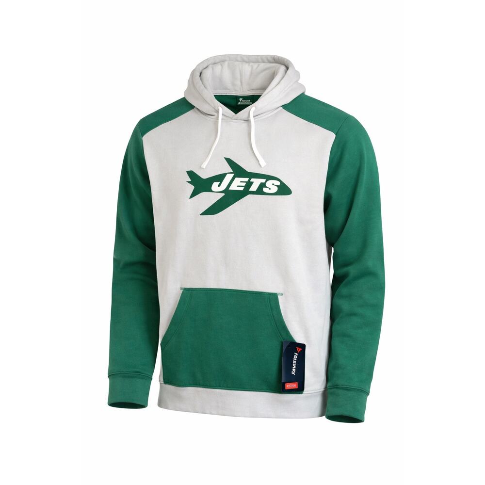 New York Jets Fanatics Hoodie Pullover Green White Mens M NWT